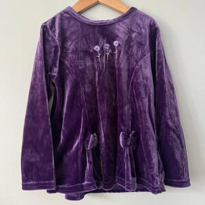 Vintage McKids Velour  Purple Long Sleeve | 4T Girl